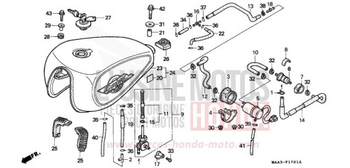 SERBATOIO CARBURANTE/POMPA CARBURANTE (VT1100CV/CW/C2) VT1100C2T di 1996